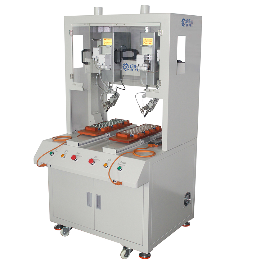 Floor-standing double-head and double-station soldering machine